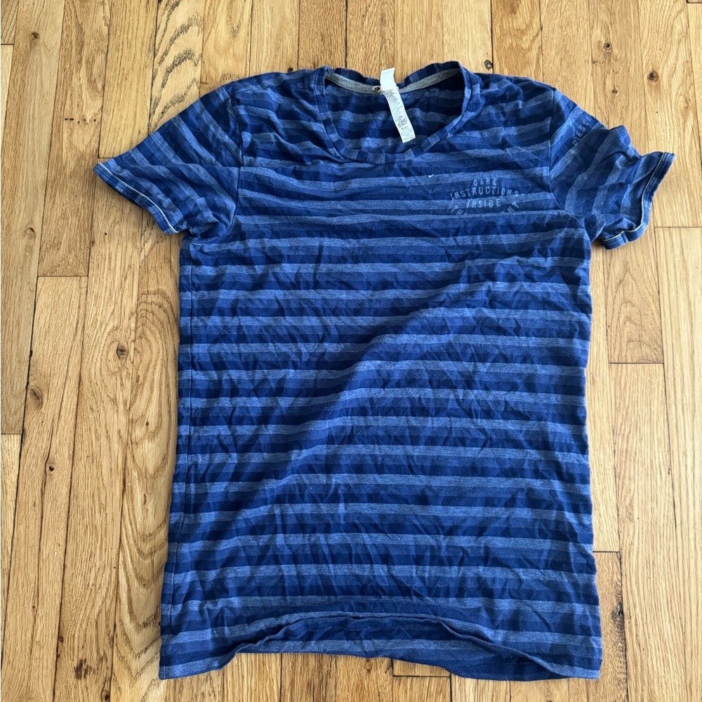 Men's Diesel Purple Blue Striped T-Shirt
